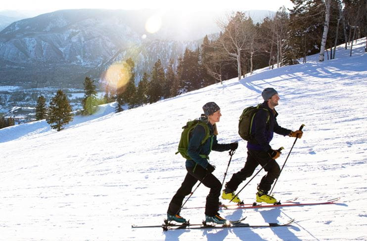 Uphill skiers at Aspen Snowmass